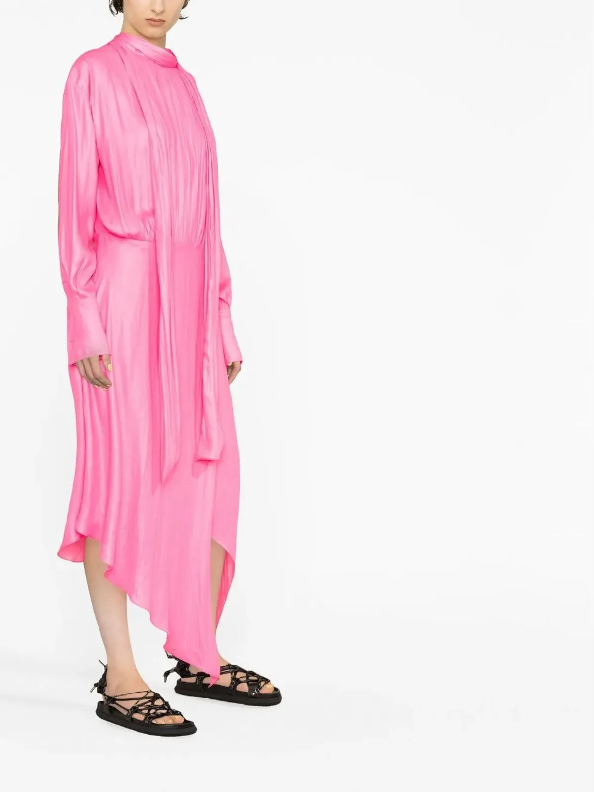 Stella McCartney タイディテール ロングドレス - ピンク - 画像3