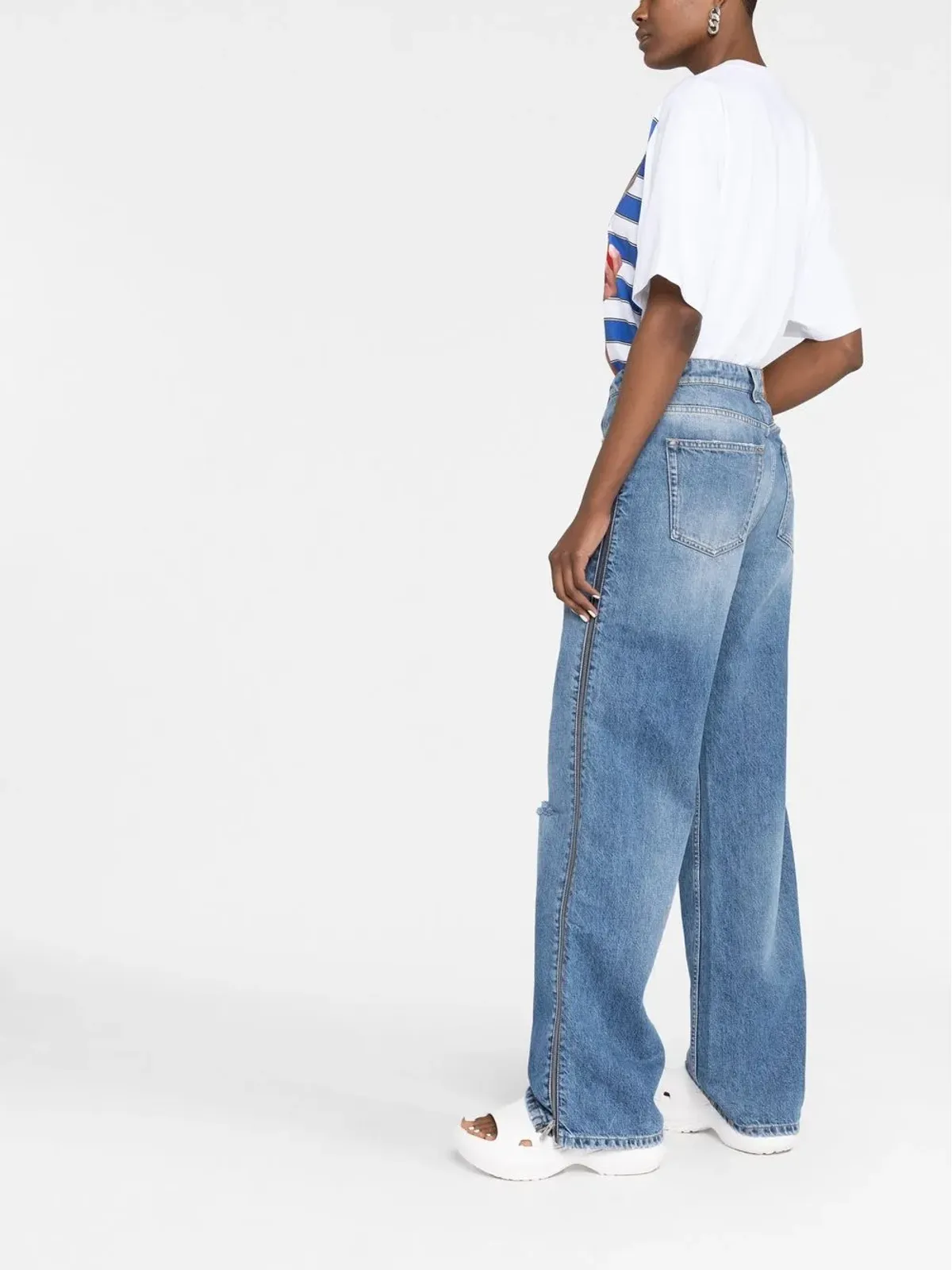Stella McCartney ジップディテールのストレートジーンズ - 画像4