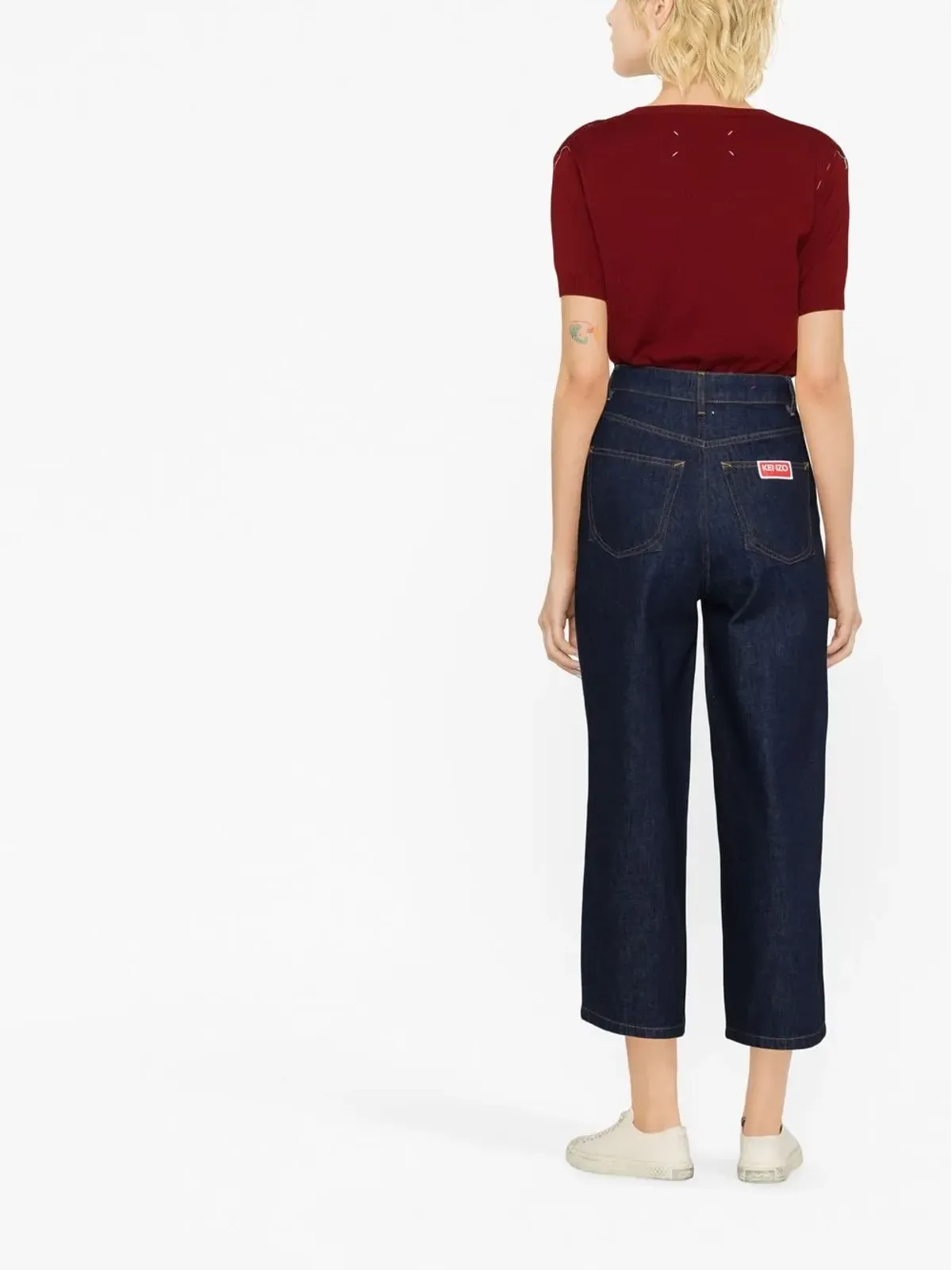 Kenzo ハイウエスト・ワイドレッグデニムジーンズ - 画像3