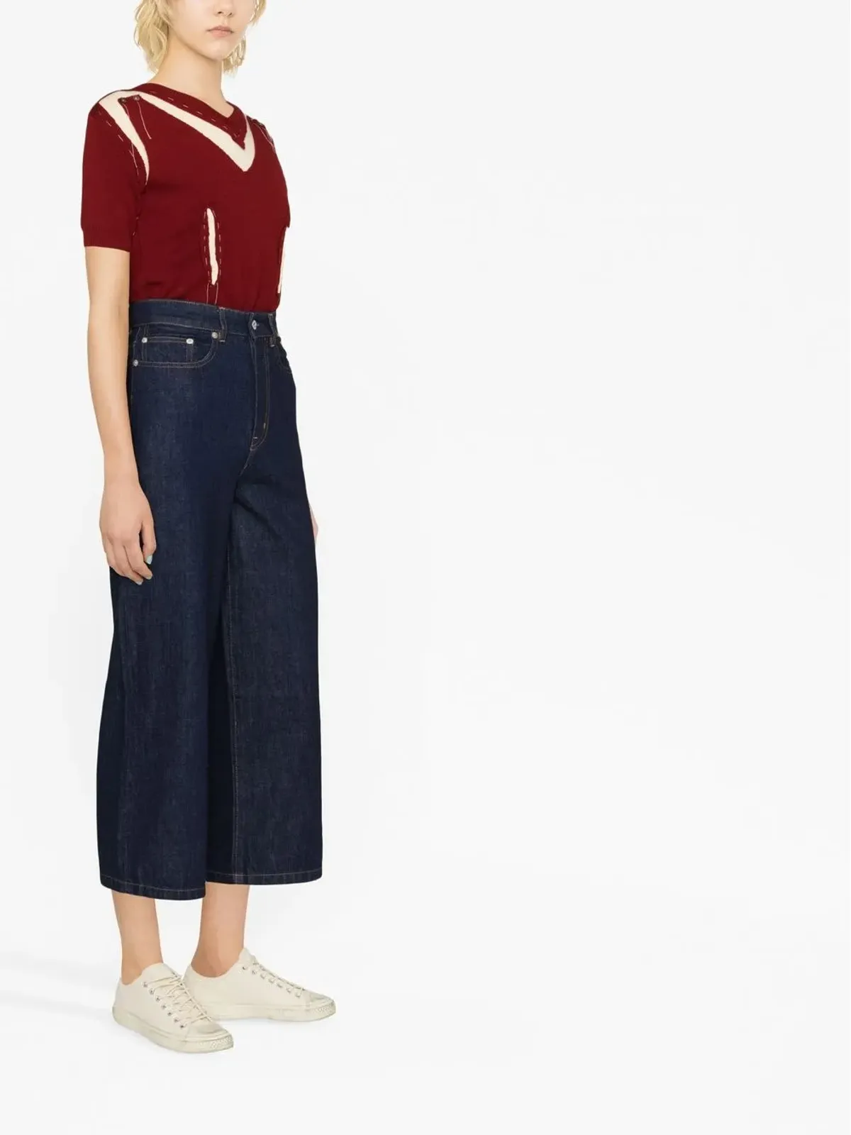 Kenzo ハイウエスト・ワイドレッグデニムジーンズ - 画像4
