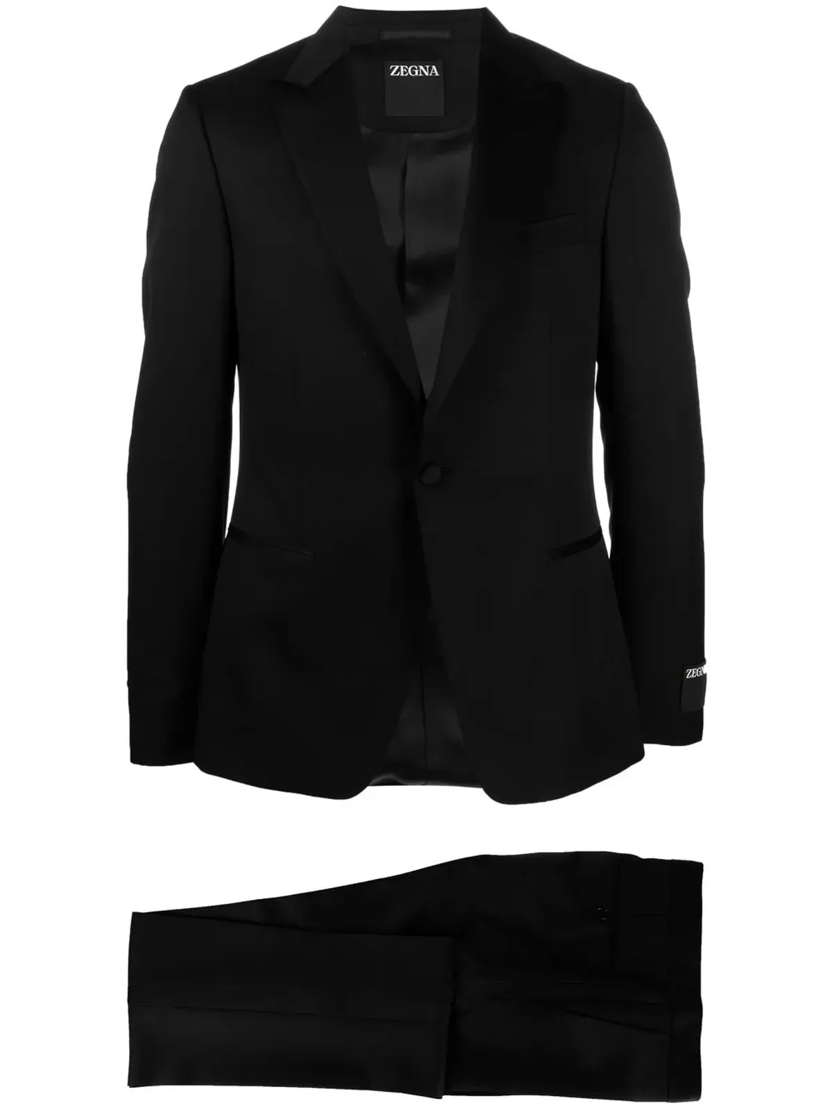 Zegna シングルブレストスーツ - ブラック - 画像1