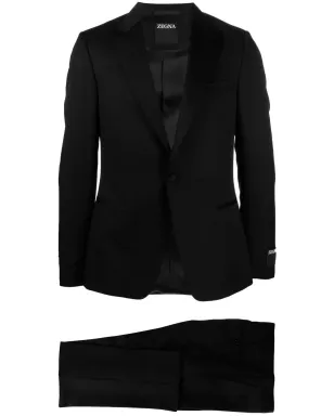 Zegna シングルブレストスーツ - ブラック - サムネイル1