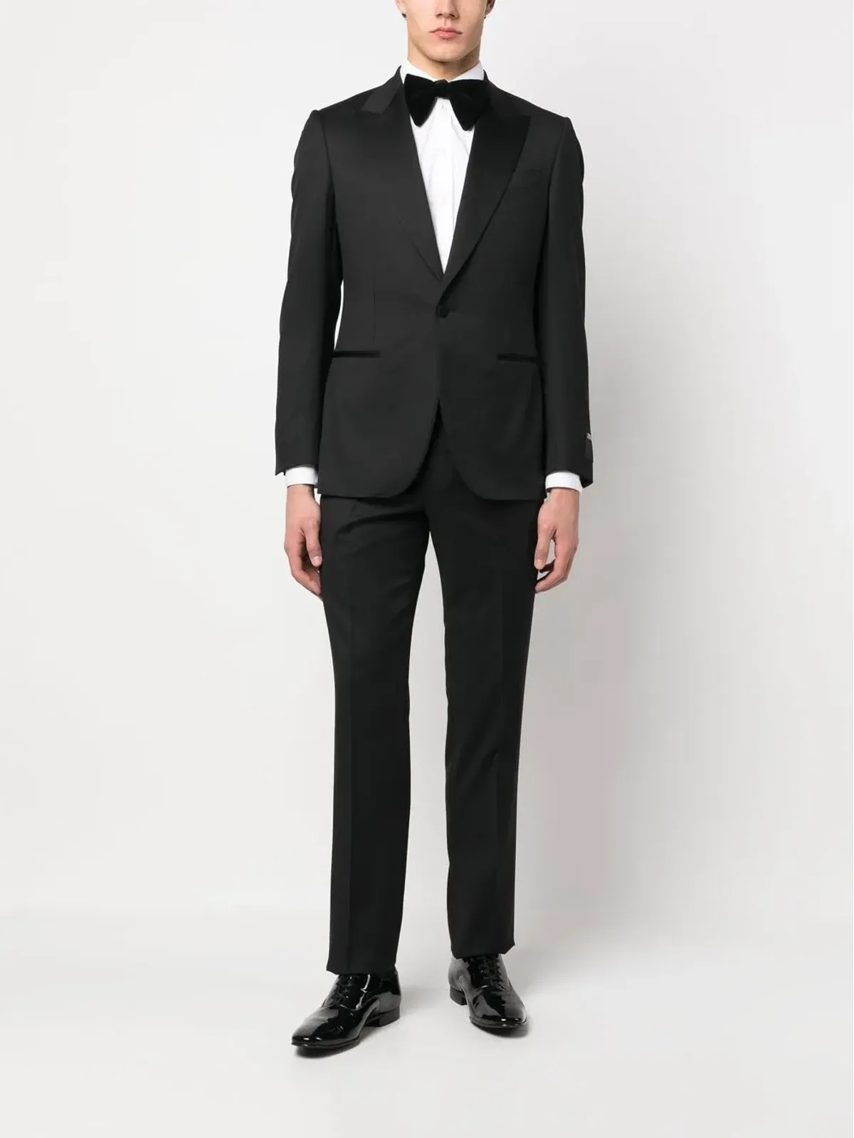 Zegna シングルブレスト ウールスーツ - ブラック - 画像2