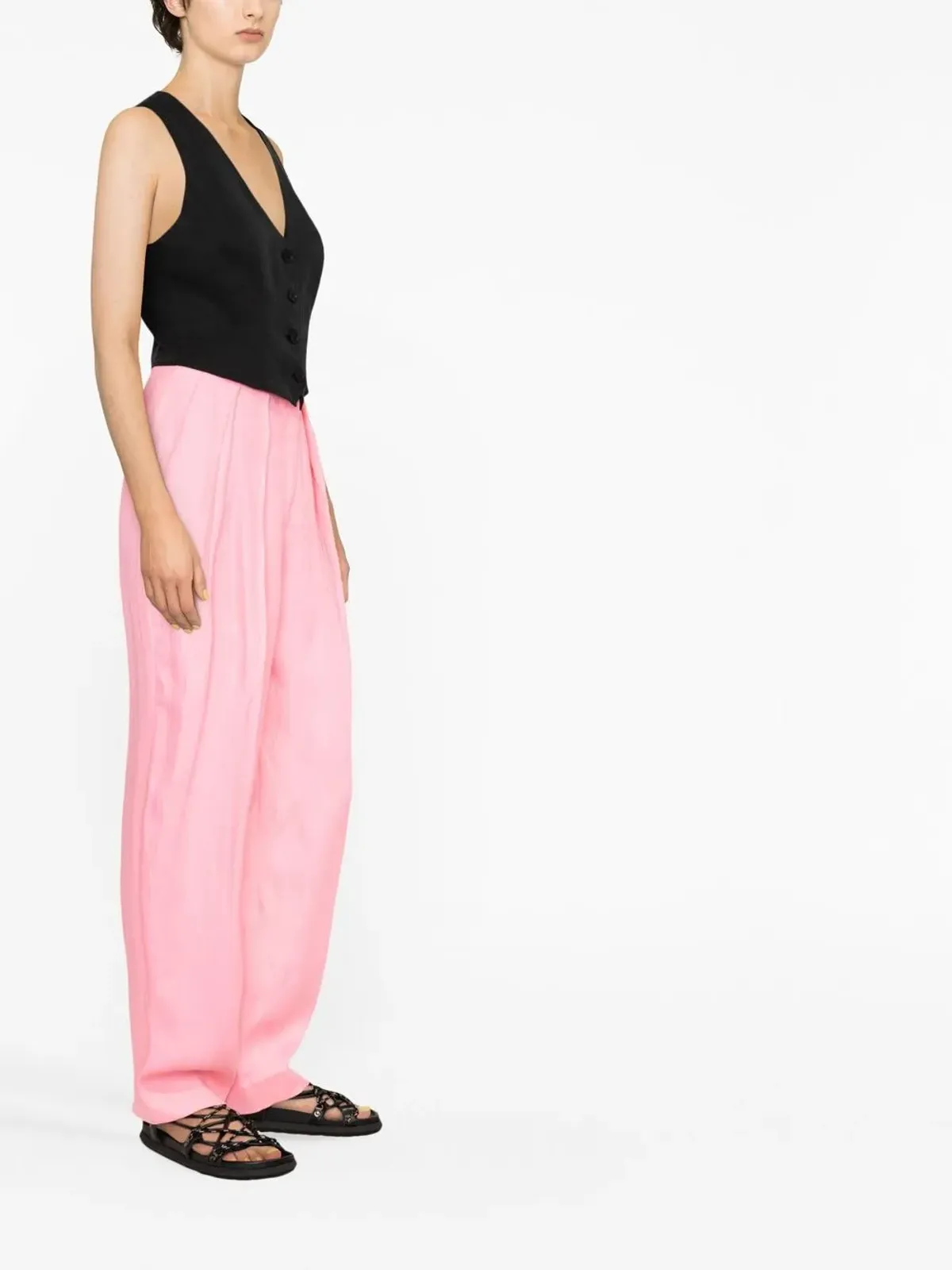 Stella McCartney プリーツ入りワイドパンツ - 画像3