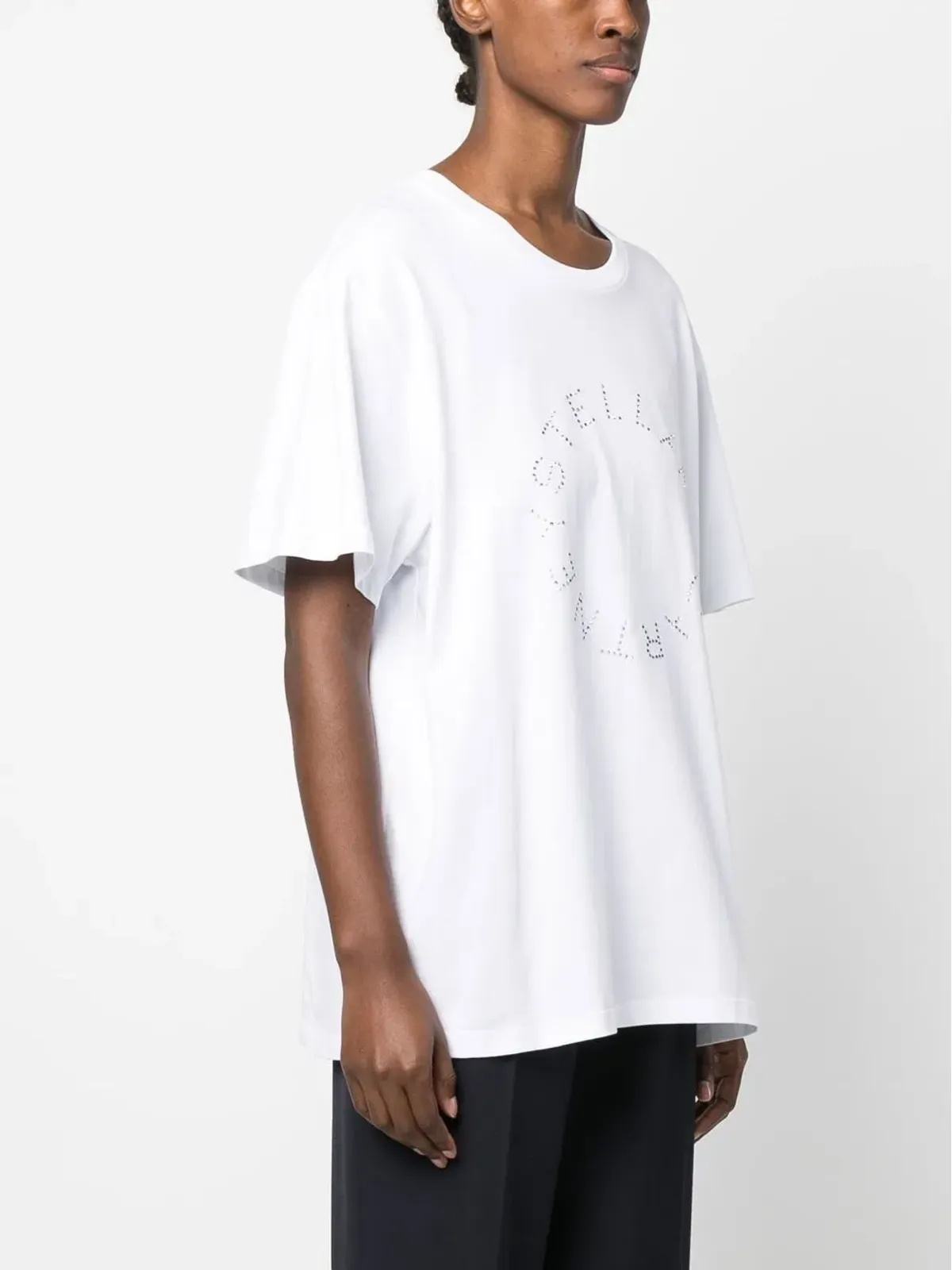 Stella McCartney ラインストーンロゴ入り半袖Tシャツ - 画像3