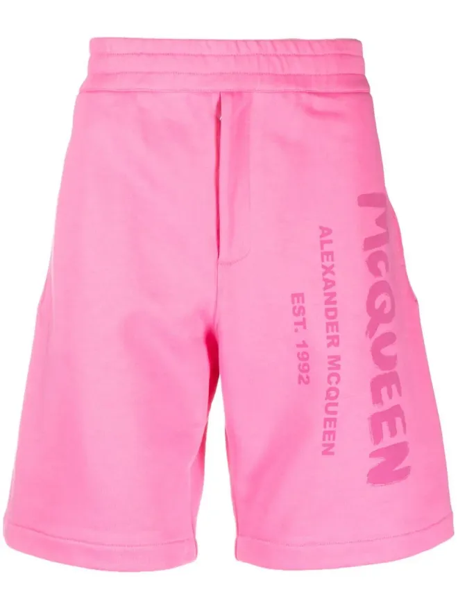 Alexander McQueen Alexander McQueen グラフィティプリント トラックショーツの商品画像