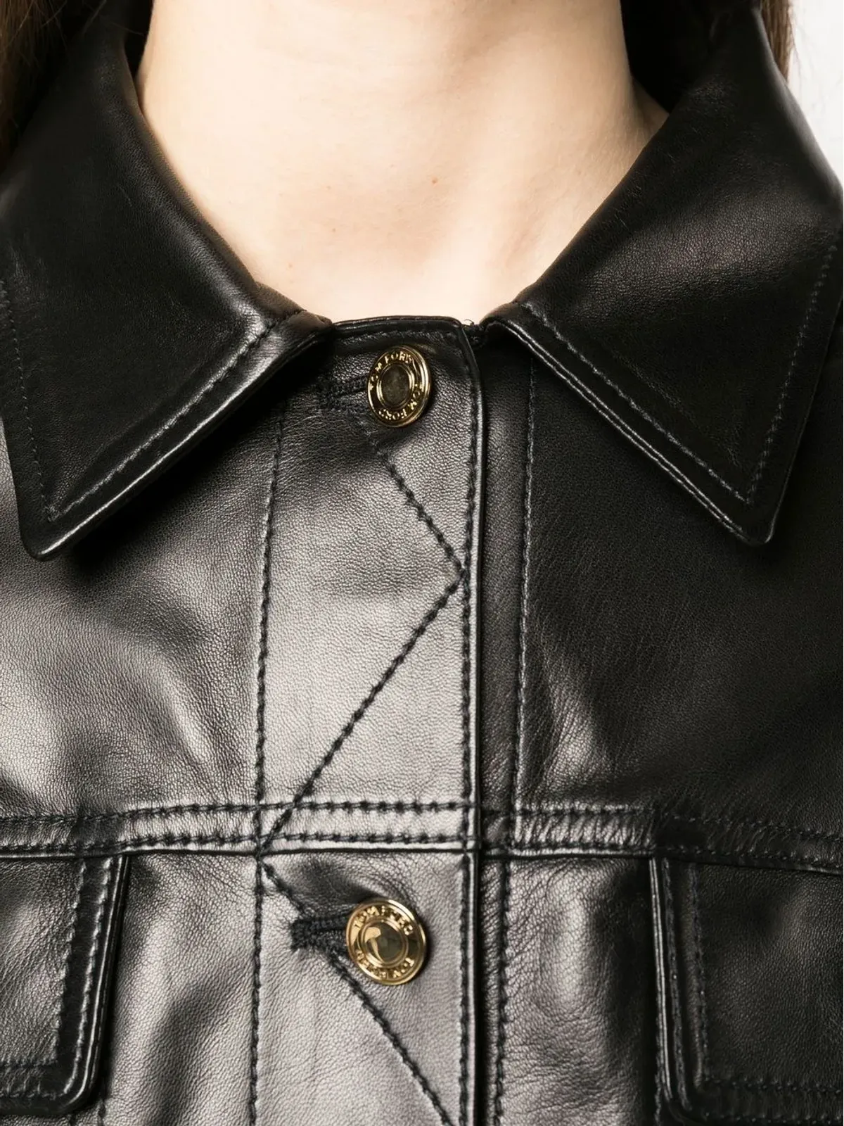 TOM FORD カーフレザーシャツ - ブラック - 画像5