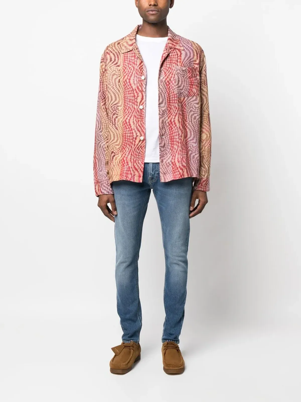 Nudie Jeans ロゴパッチストレートジーンズ - 画像2
