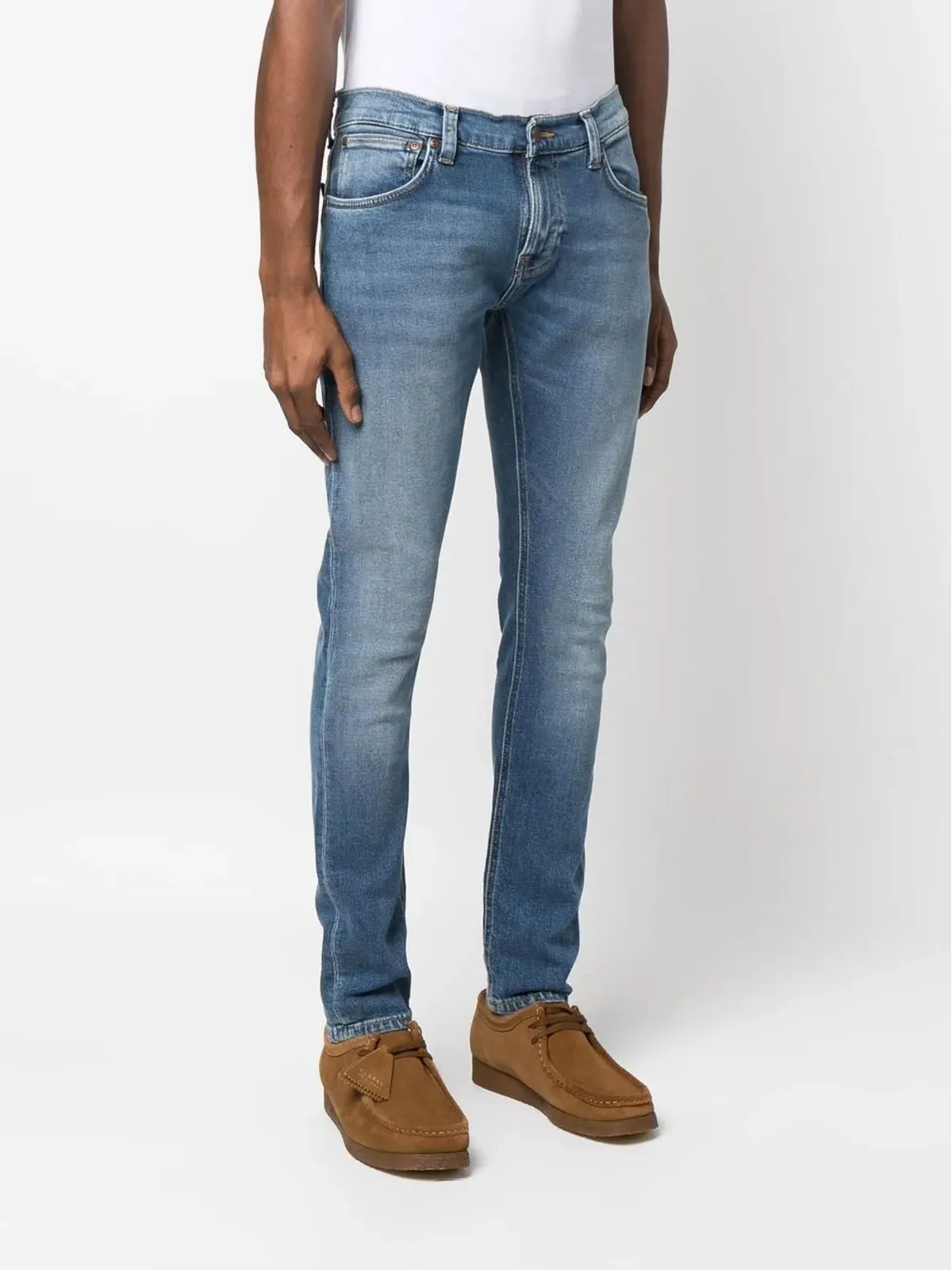 Nudie Jeans ロゴパッチストレートジーンズ - 画像3