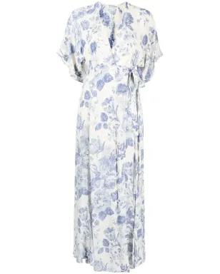 Reformation Winslowドレープラップドレス - White - サムネイル1