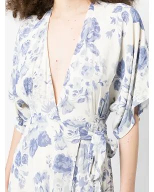 Reformation Winslowドレープラップドレス - White - サムネイル5