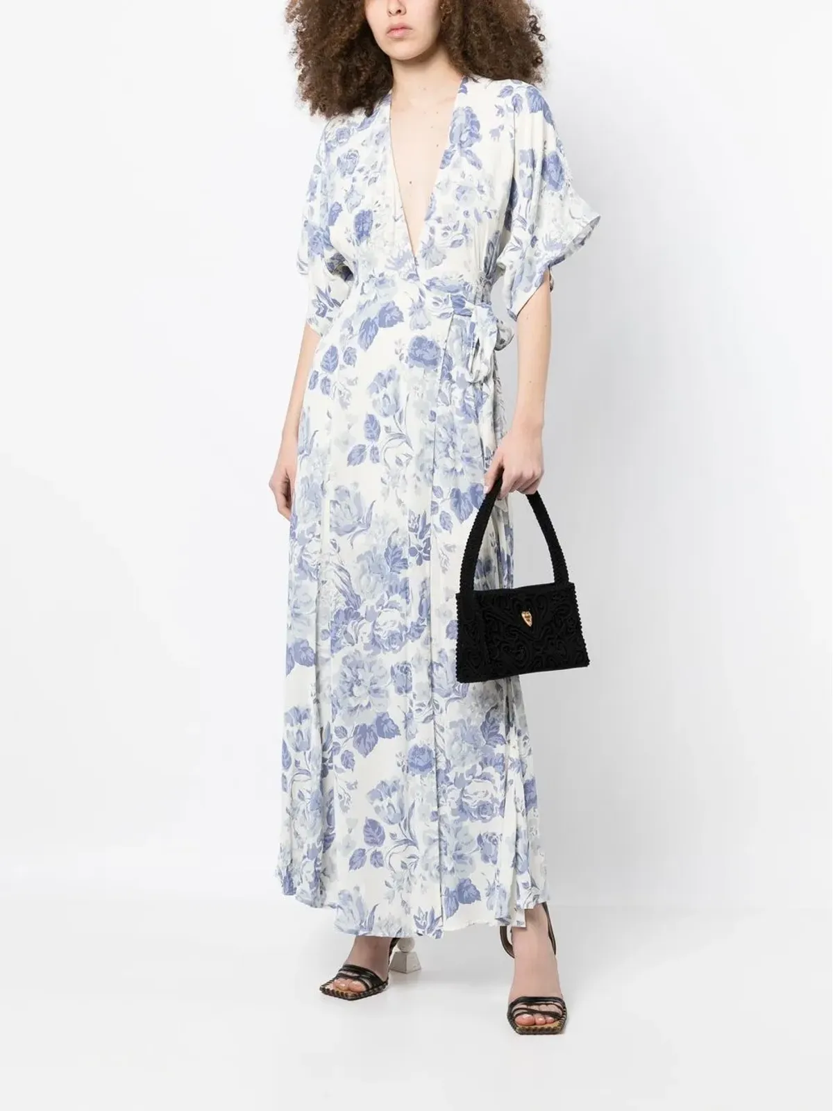 Reformation Winslowドレープラップドレス - White - 画像2
