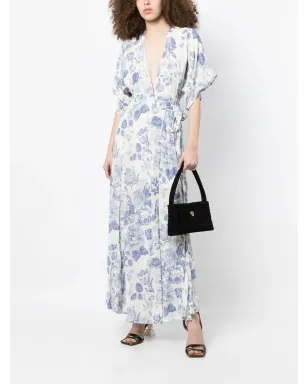 Reformation Winslowドレープラップドレス - White - サムネイル2