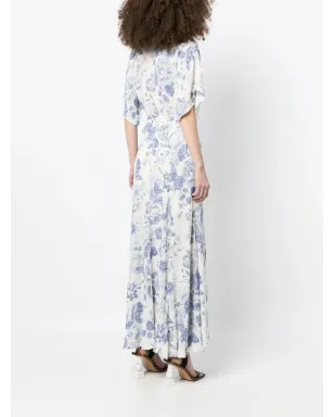 Reformation Winslowドレープラップドレス - White - サムネイル4