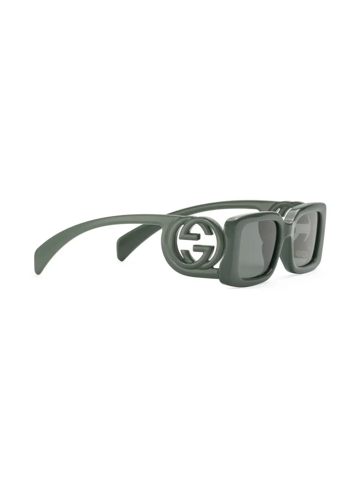 Gucci Eyewear レクタンギュラー Interlocking G ロゴ サングラス - 画像2