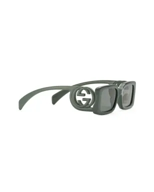 Gucci Eyewear レクタンギュラー Interlocking G ロゴ サングラス - サムネイル2