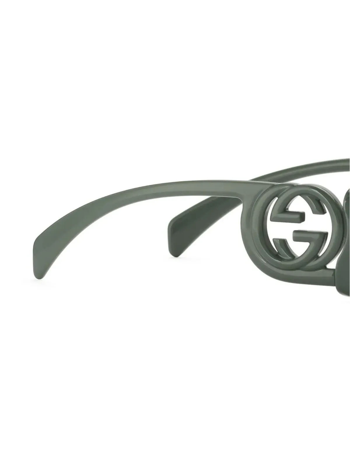 Gucci Eyewear レクタンギュラー Interlocking G ロゴ サングラス - 画像3