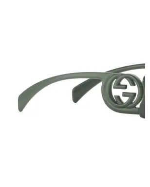 Gucci Eyewear レクタンギュラー Interlocking G ロゴ サングラス - サムネイル3