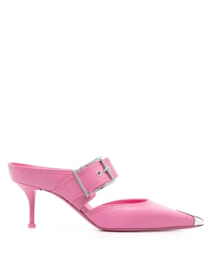 Alexander McQueen メタリック トゥキャップ付きミュール - サムネイル1