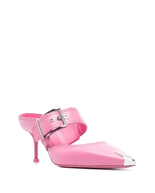 Alexander McQueen メタリック トゥキャップ付きミュール - サムネイル2
