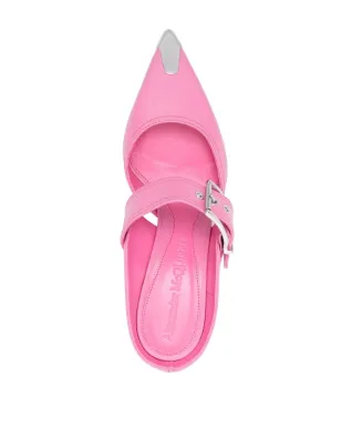 Alexander McQueen メタリック トゥキャップ付きミュール - サムネイル4