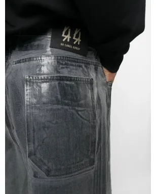 44 LABEL GROUP デニムショーツ メタリックフィニッシュ グレー - サムネイル5