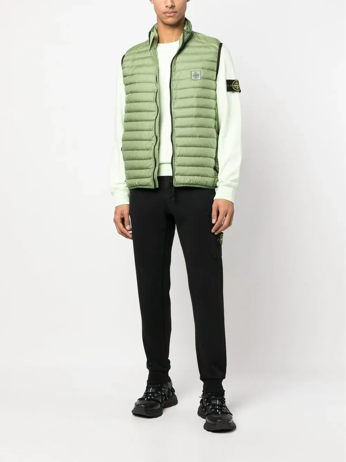 Stone Island コンパスパッチ トラックパンツ ブラック - 画像2