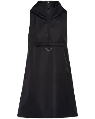 Prada トライアングルロゴ フード付きミニドレス - サムネイル1