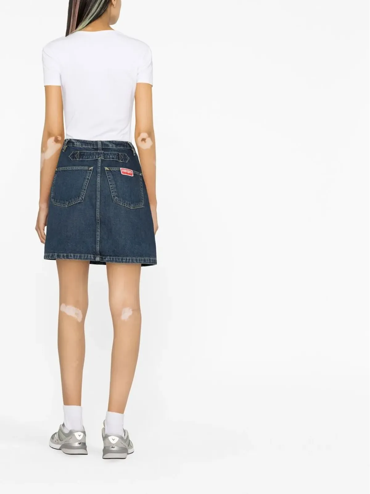 Kenzo A-line denim miniskirt - Blue - 画像4