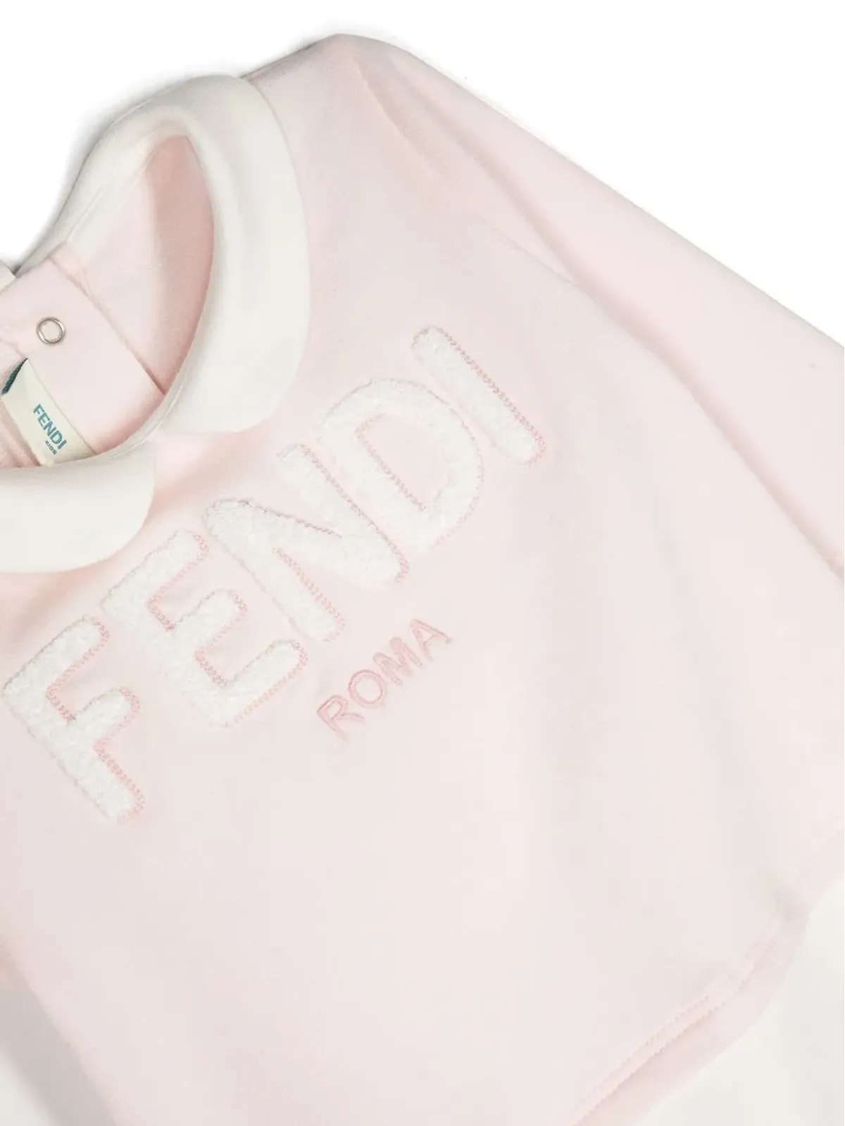 Fendi Kids 刺繍ロゴ入りベビーロンパースセット - 画像3