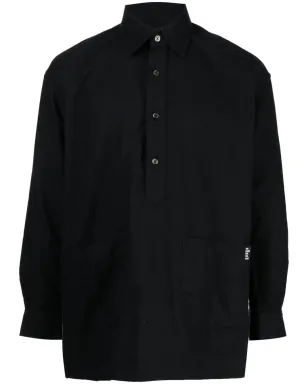 The Power For The People ボタンプラケット長袖シャツ - Black - サムネイル1