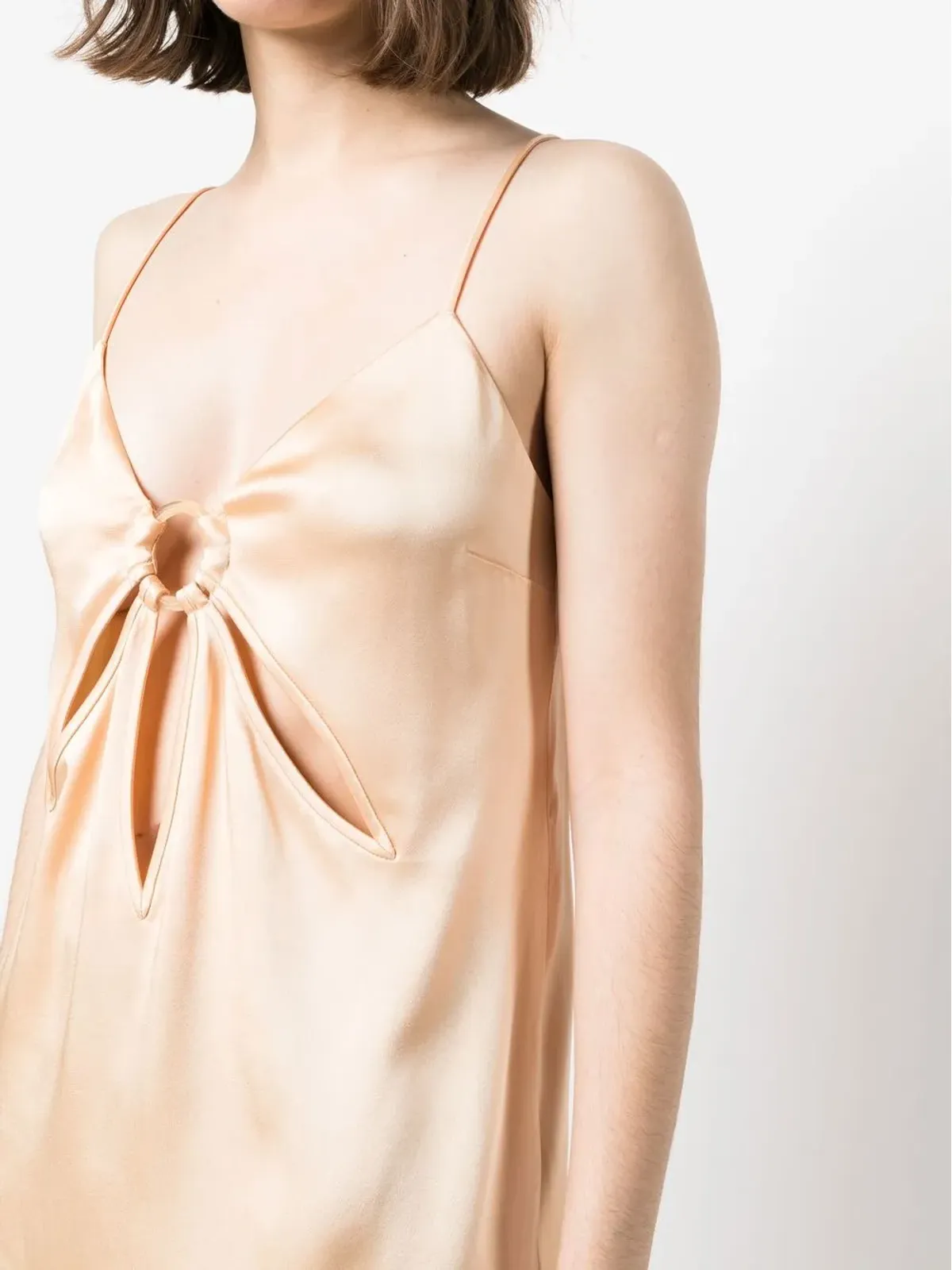 Stella McCartney ruched satin vest - Neutrals - 画像5
