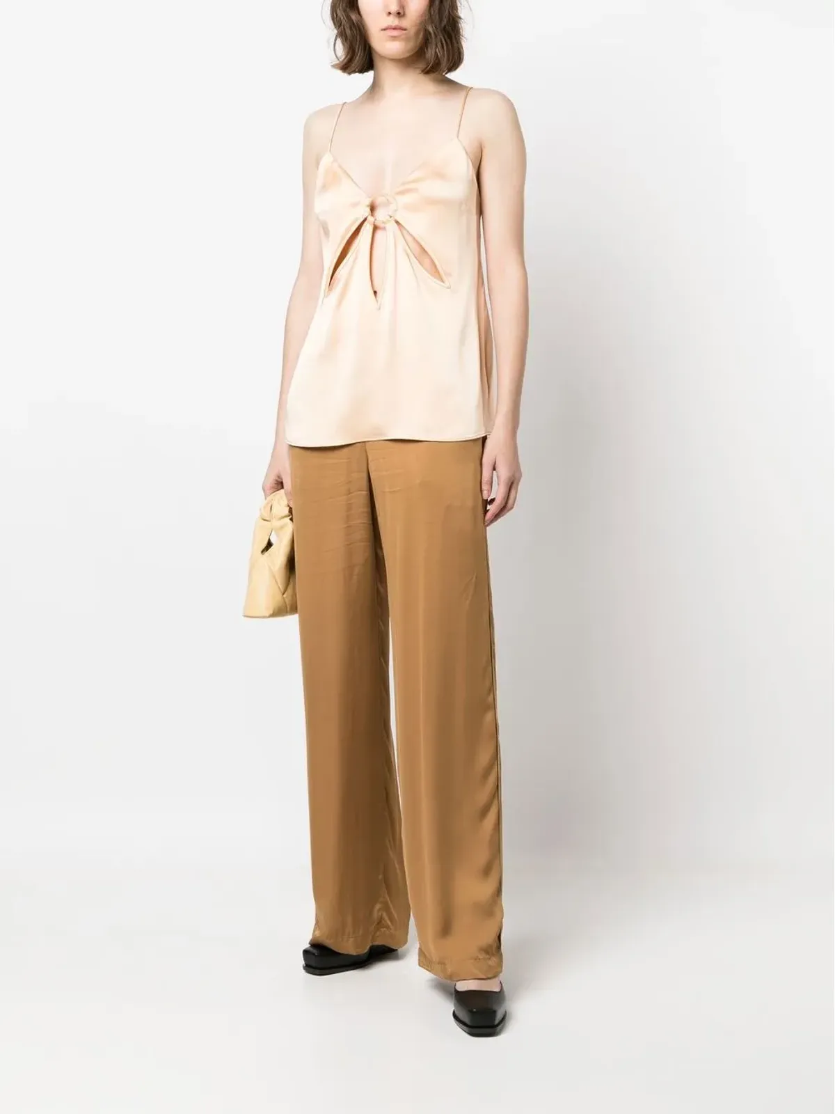 Stella McCartney ruched satin vest - Neutrals - 画像2
