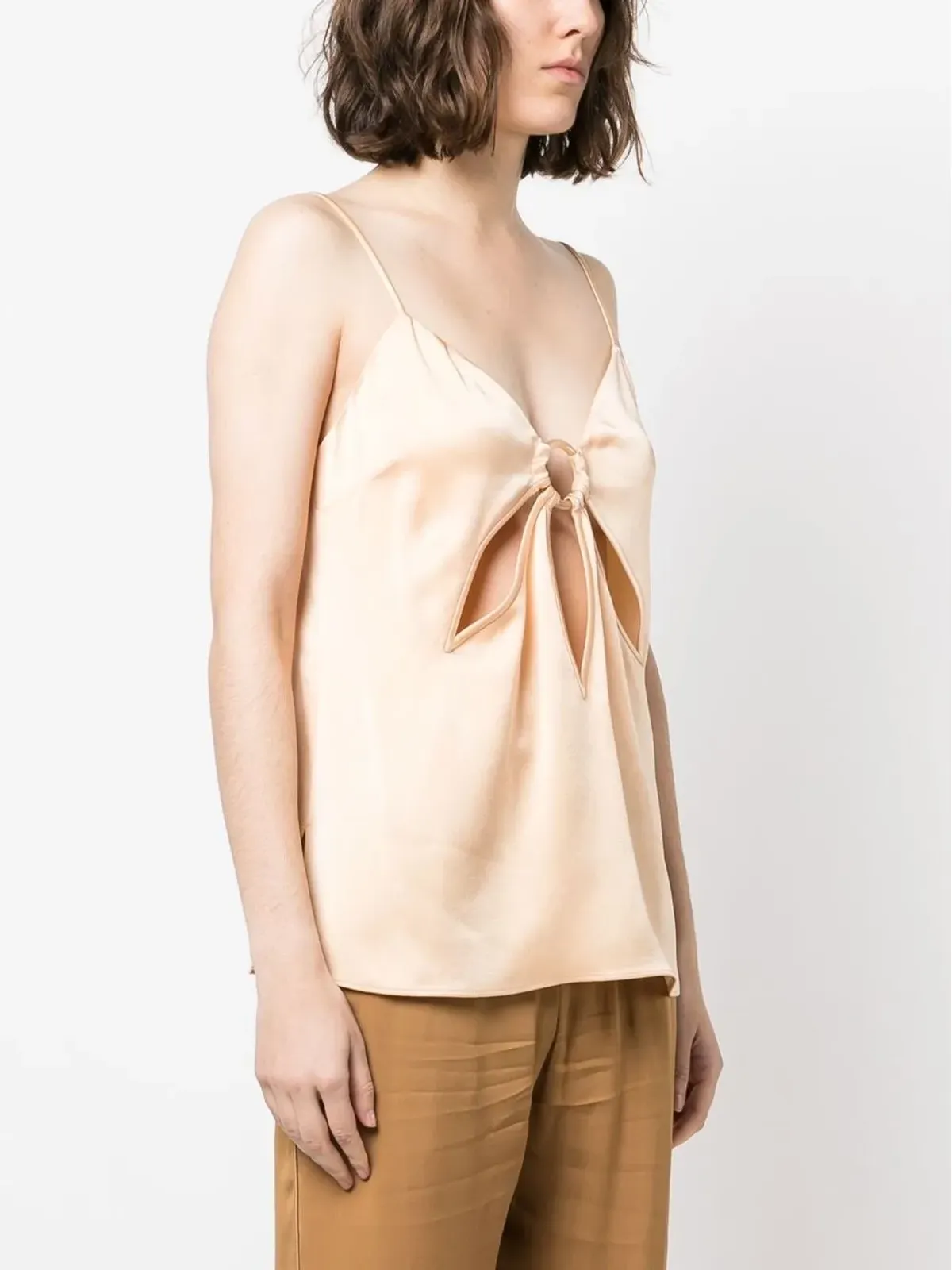 Stella McCartney ruched satin vest - Neutrals - 画像3