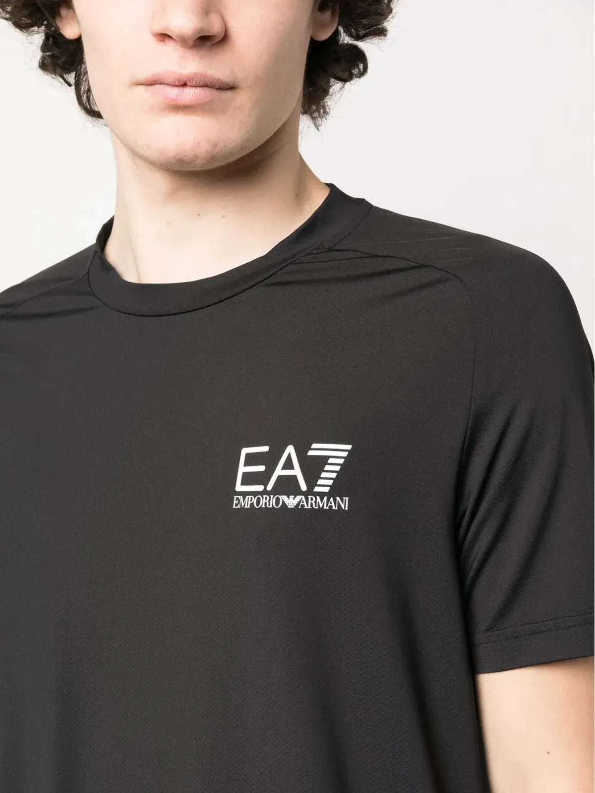 Ea7 Emporio Armani ロゴプリント コットン Tシャツ - 画像5