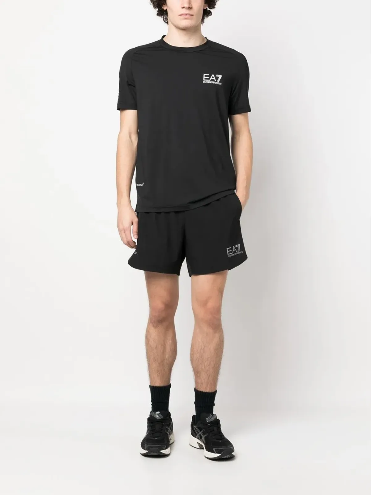 Ea7 Emporio Armani ロゴプリント コットン Tシャツ - 画像2