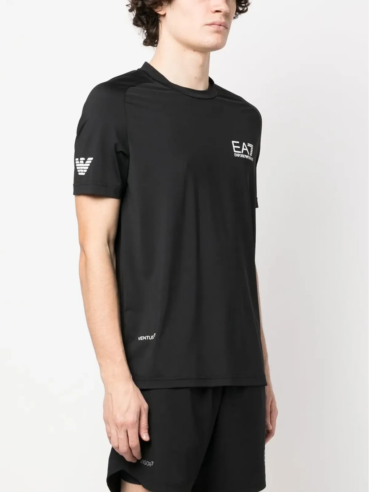 Ea7 Emporio Armani ロゴプリント コットン Tシャツ - 画像3