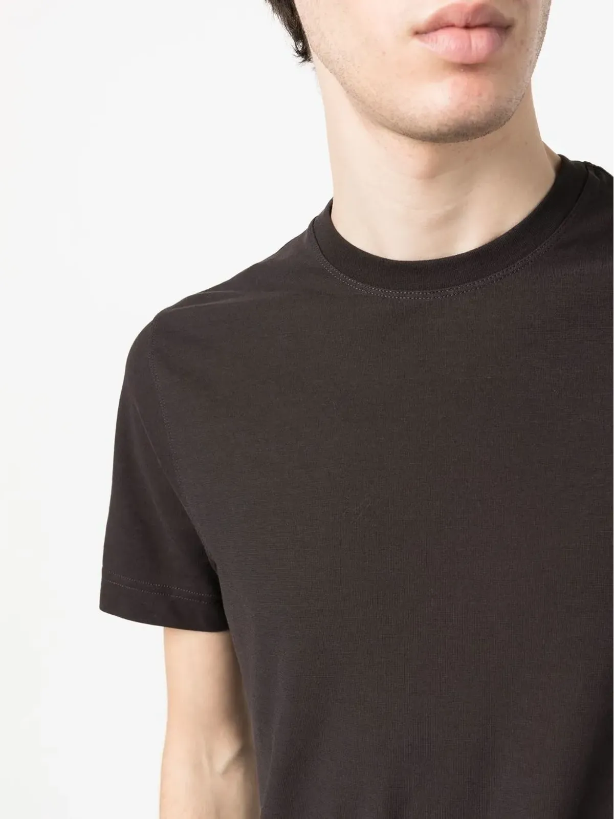Zanone ベーシック クルーネック Tシャツ - 画像5