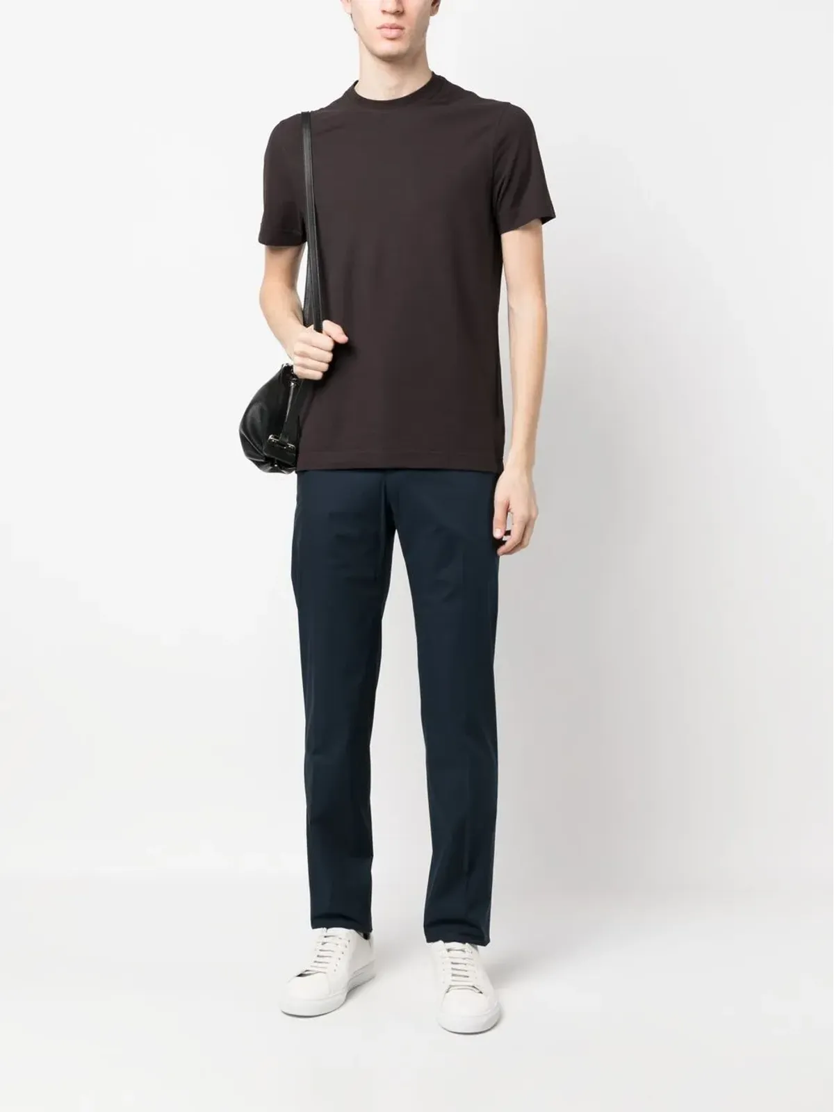 Zanone ベーシック クルーネック Tシャツ - 画像2
