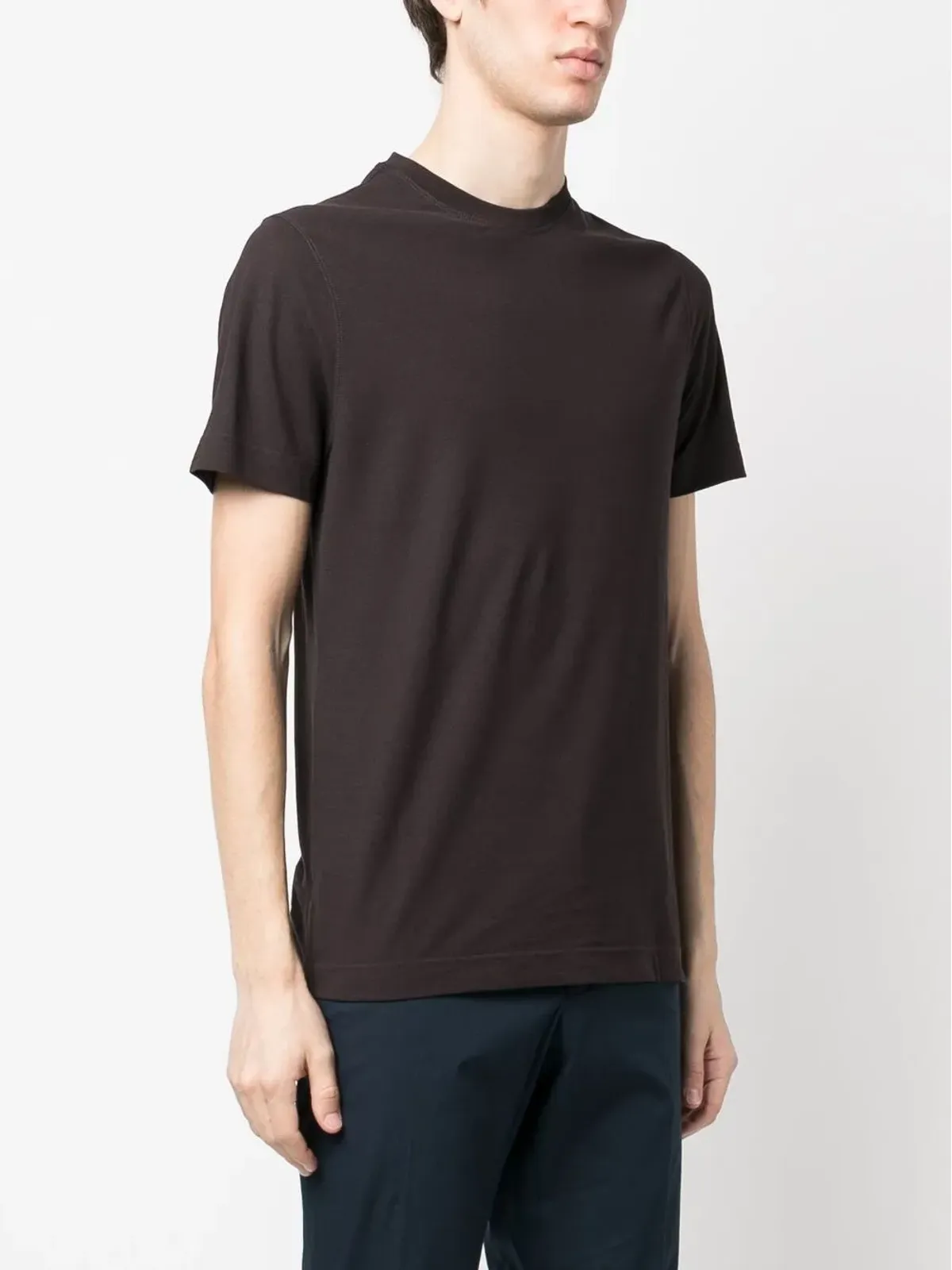 Zanone ベーシック クルーネック Tシャツ - 画像3