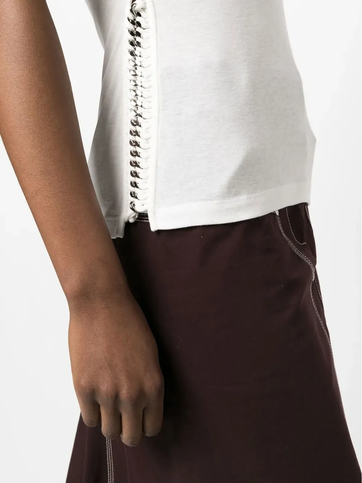 Stella McCartney チェーンリンクディテール半袖Tシャツ - White - 画像5