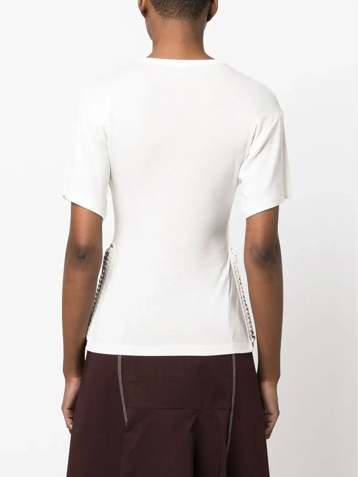 Stella McCartney チェーンリンクディテール半袖Tシャツ - White - 画像4