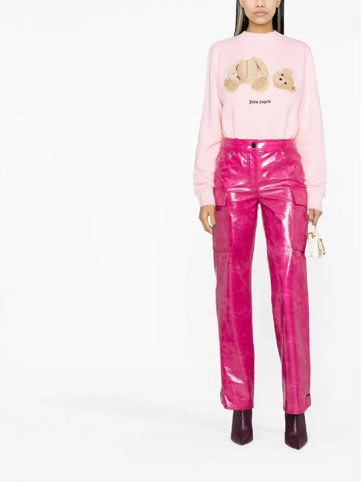 Palm Angels ベアプリント オーガニックコットン スウェットシャツ - 画像2