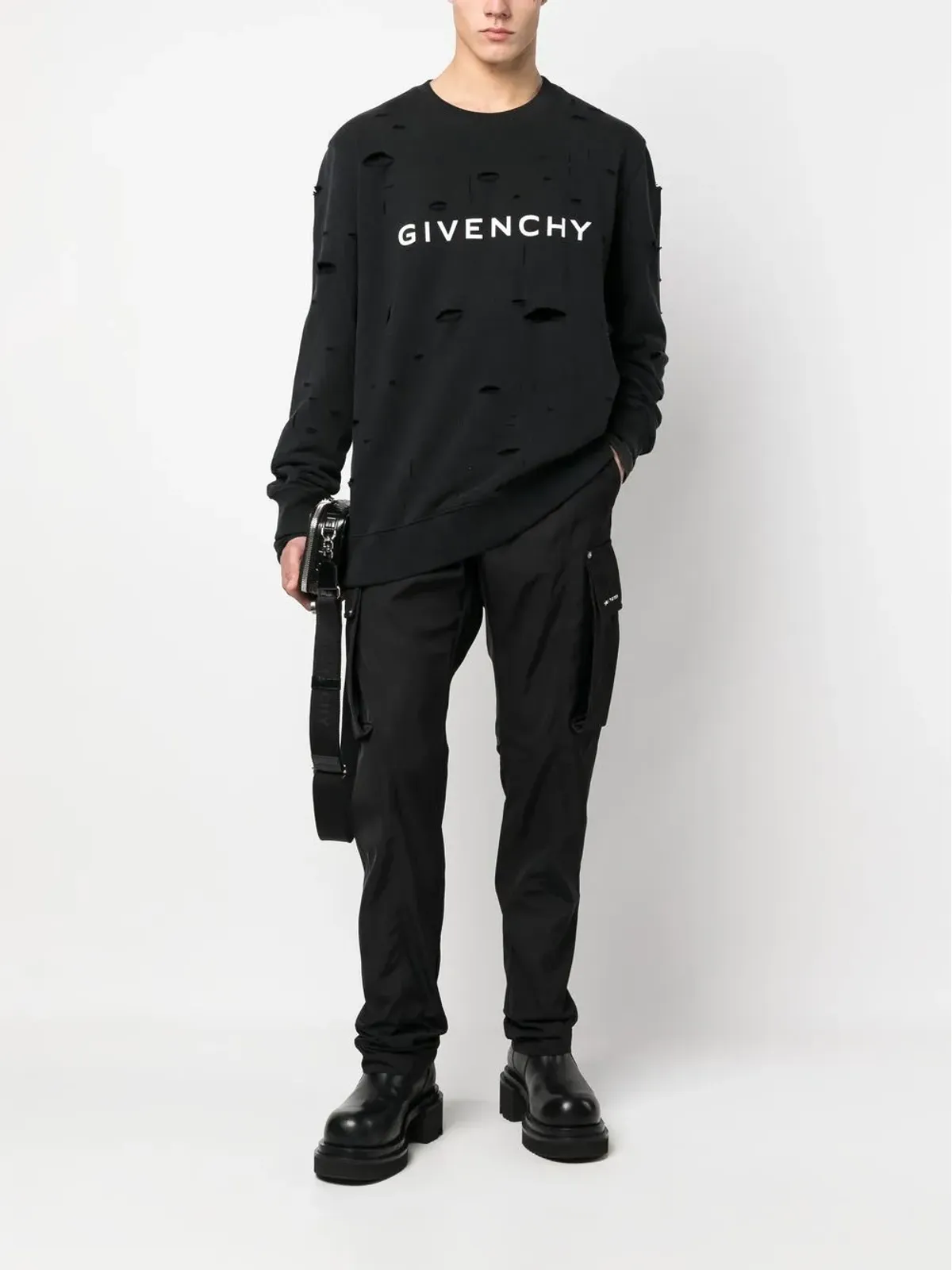 Givenchy ロゴプリント ディストレスド スウェットシャツ - 画像2