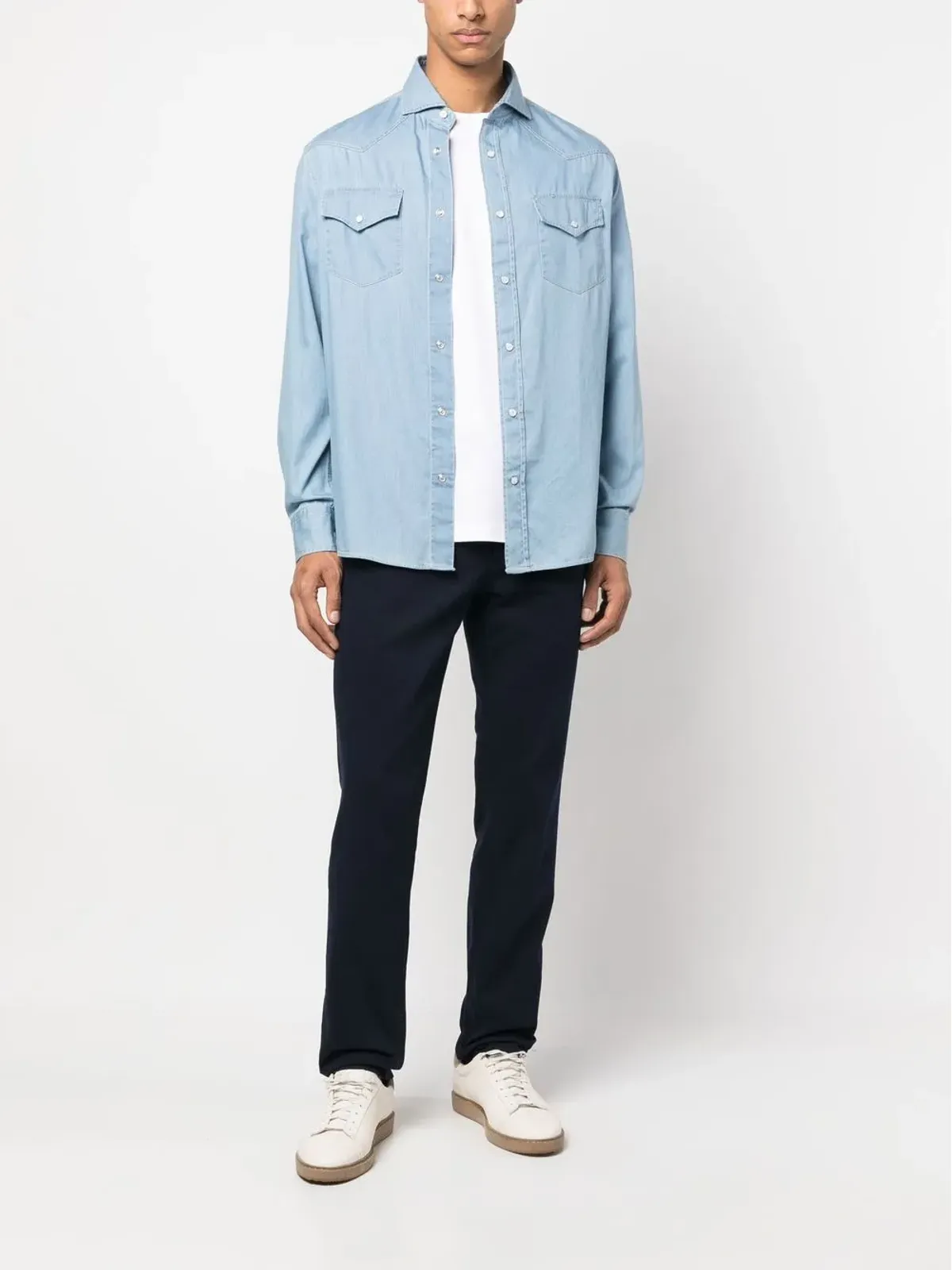 Brunello Cucinelli ボタンアップ デニムシャツ - 画像2