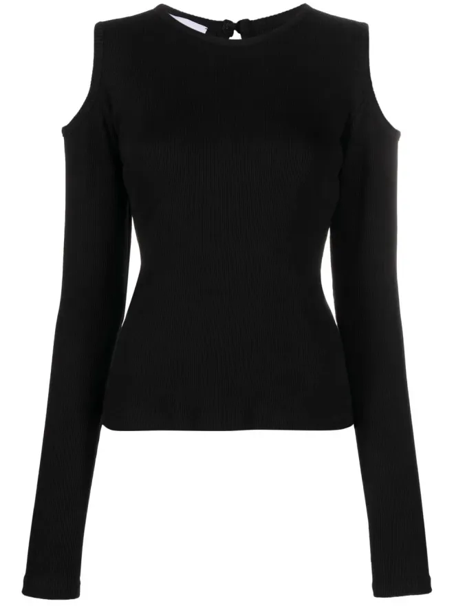 Ioana Ciolacu Ioana Ciolacu ファインリブ・コールドショルダートップの商品画像