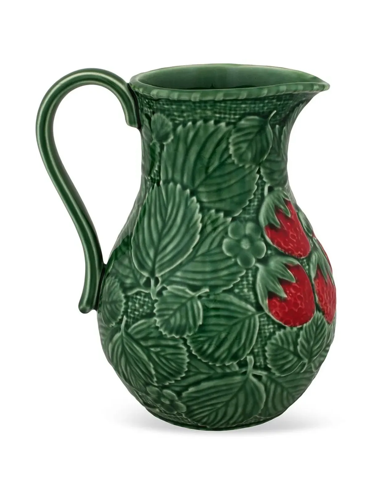 Bordallo Pinheiro Morango strawberry print pitcher - Green - 画像2