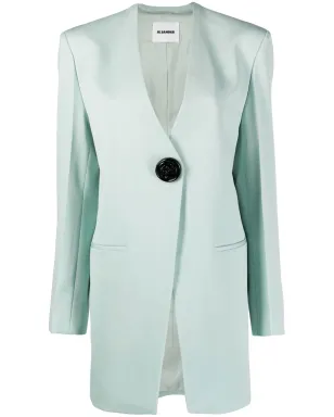 Jil Sander シングルボタン ウールブレザー - グリーン - サムネイル1