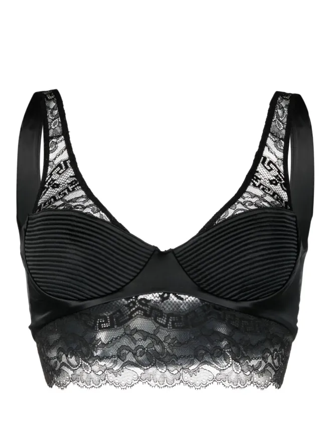 VERSACE Versace グレカ-detail レース ブラレット - ブラックの商品画像