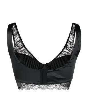 Versace グレカ-detail レース ブラレット - ブラック - サムネイル2